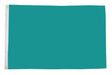 Flagmania Plain Turquoise 3ft x 2ft Polyester Flag on white background
