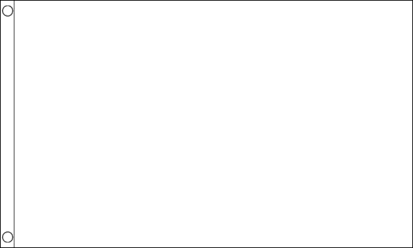 Flagmania Plain White NYLON 5ft x 3ft Nylon Flag