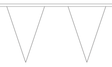 Flagmania Plain White 5 metre bunting