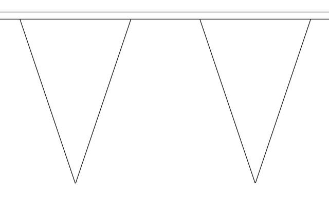 Flagmania Plain White 5 metre bunting