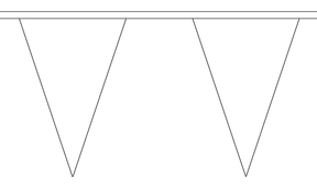 Flagmania Plain White Triangle Bunting 20 metre bunting