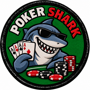 Poker Shark 80mm Embroidered Patch