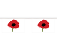 Poppy 3 metre bunting, 10 flags - Flagmania