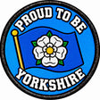 Proud To Be Yorkshire White Rose Flag 80mm Embroidered Patch