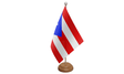 Flagmania Puerto Rico wooden hand flags, 9x6 inch, pack of 12, no bases