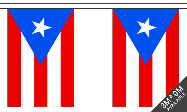 Flagmania Puerto Rico Bunting, 9 metre bunting