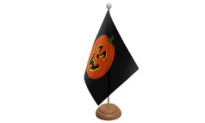 Flagmania Pumpkin wooden hand flags, 9x6 inch, pack of 12, no bases