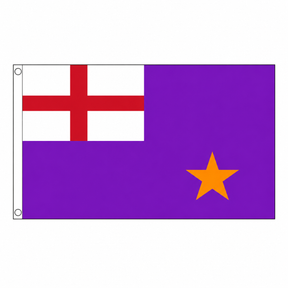 Purple Standard Flag centred on square white background
