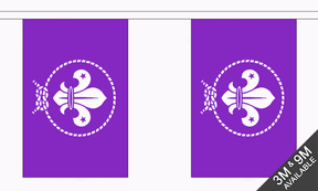 Flagmania Scouts Purple Bunting, 9 metre bunting