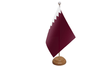 Flagmania Qatar wooden hand flags, 9x6 inch, pack of 12, no bases
