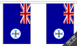 Queensland 3 metre bunting, 10 flags - Flagmania