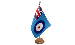 Flagmania RAF Ensign wooden hand flags, 9x6 inch, pack of 12, no bases