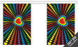 Rainbow Love 3 metre bunting, 10 flags - Flagmania