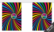 Rainbow Swirl 3 metre bunting, 10 flags - Flagmania