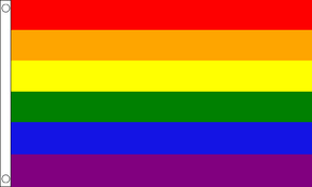 Flagmania Rainbow 3ft x 2ft Nylon Flag on white background