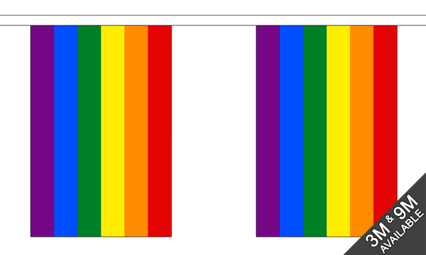 Rainbow Giant Bunting 18m Flagmania bunting