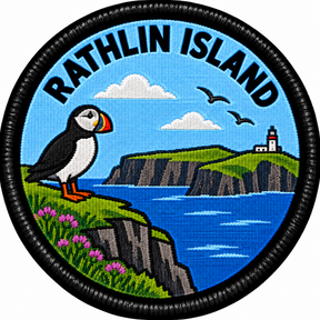 Rathlin Island 80mm Embroidered Patch
