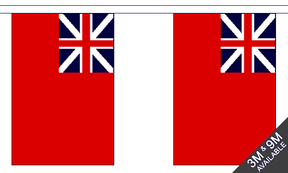 Red Ensign Colonial 3 metre bunting, 10 flags - Flagmania