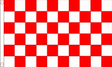 Flagmania Red and White Check (Sleeved) 3ft x 2ft Polyester Flag on white background