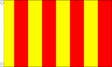 Flagmania Red and Yellow Striped 3ft x 2ft Polyester Flag on white background