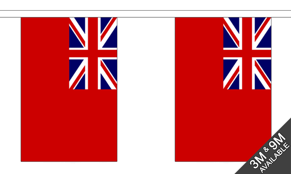 Flagmania Red Ensign Bunting, 9 metre bunting