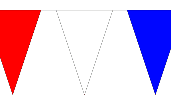 Flagmania Red, White and Blue 5 metre bunting