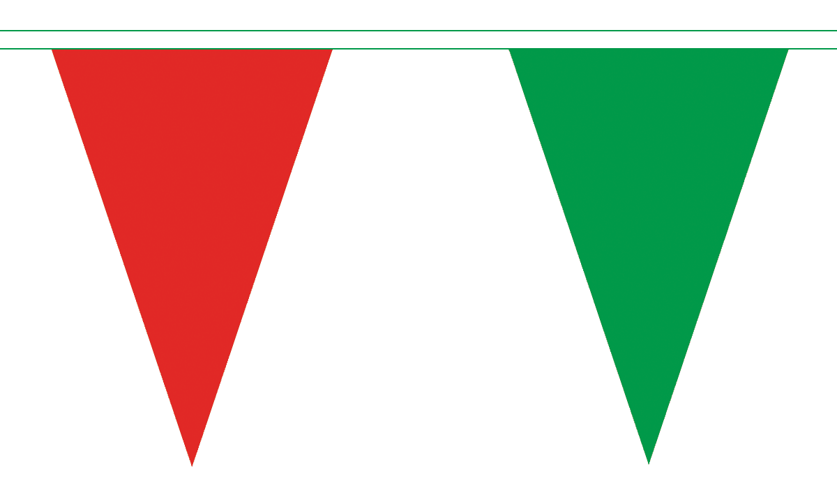 Flagmania Red and Green 5 metre bunting