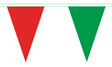 Flagmania Red and Green Triangle Bunting 20 metre bunting