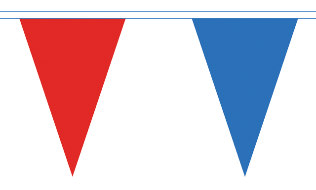Flagmania Red and Royal Blue Triangle Bunting 20 metre bunting