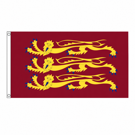 Richard The Lionheart Flag centred on square white background