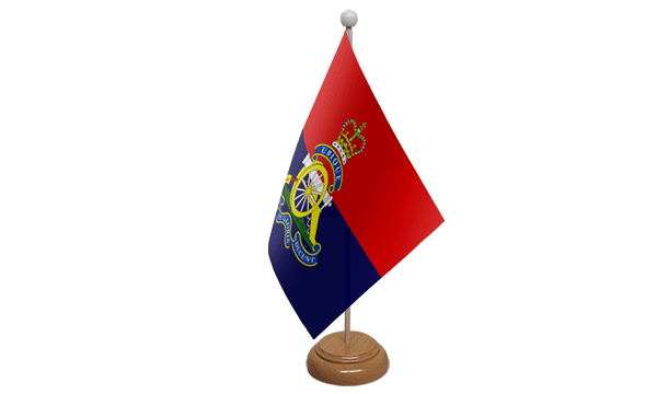 Flagmania Royal Artillery Regiment wooden hand flags, 9x6 inch, pack of 12, no bases