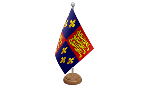 Flagmania Royal Banner 16th Century wooden hand flags, 9x6 inch, pack of 12, no bases