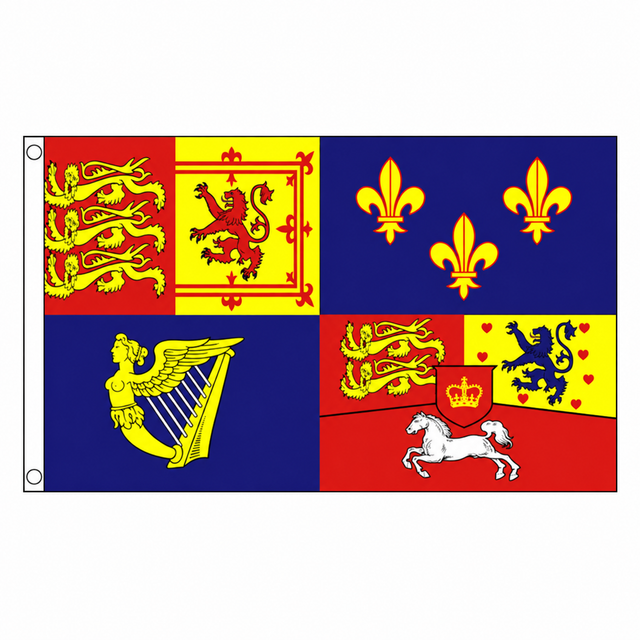 House of Hanover Royal Banner 1714–1801 centred on square white background