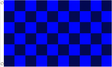 Royal blue and navy blue chequered flag, 5ft x 3ft