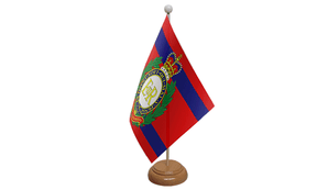 Flagmania Royal Engineers Corps wooden hand flags, 9x6 inch, pack of 12, no bases