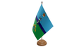 Flagmania Royal Signals Corps wooden hand flags, 9x6 inch, pack of 12, no bases