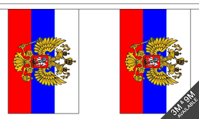 Flagmania Russia (Crest) Bunting, 9 metre bunting