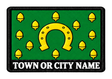 Rutland personalised county patch artwork preview, 90 x 60mm
