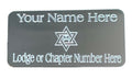 (MP34) 50 mm x 25 mm Personalised Masonic Royal Arch Silver Case Plate