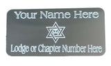 (MP34) 50 mm x 25 mm Personalised Masonic Royal Arch Silver Case Plate