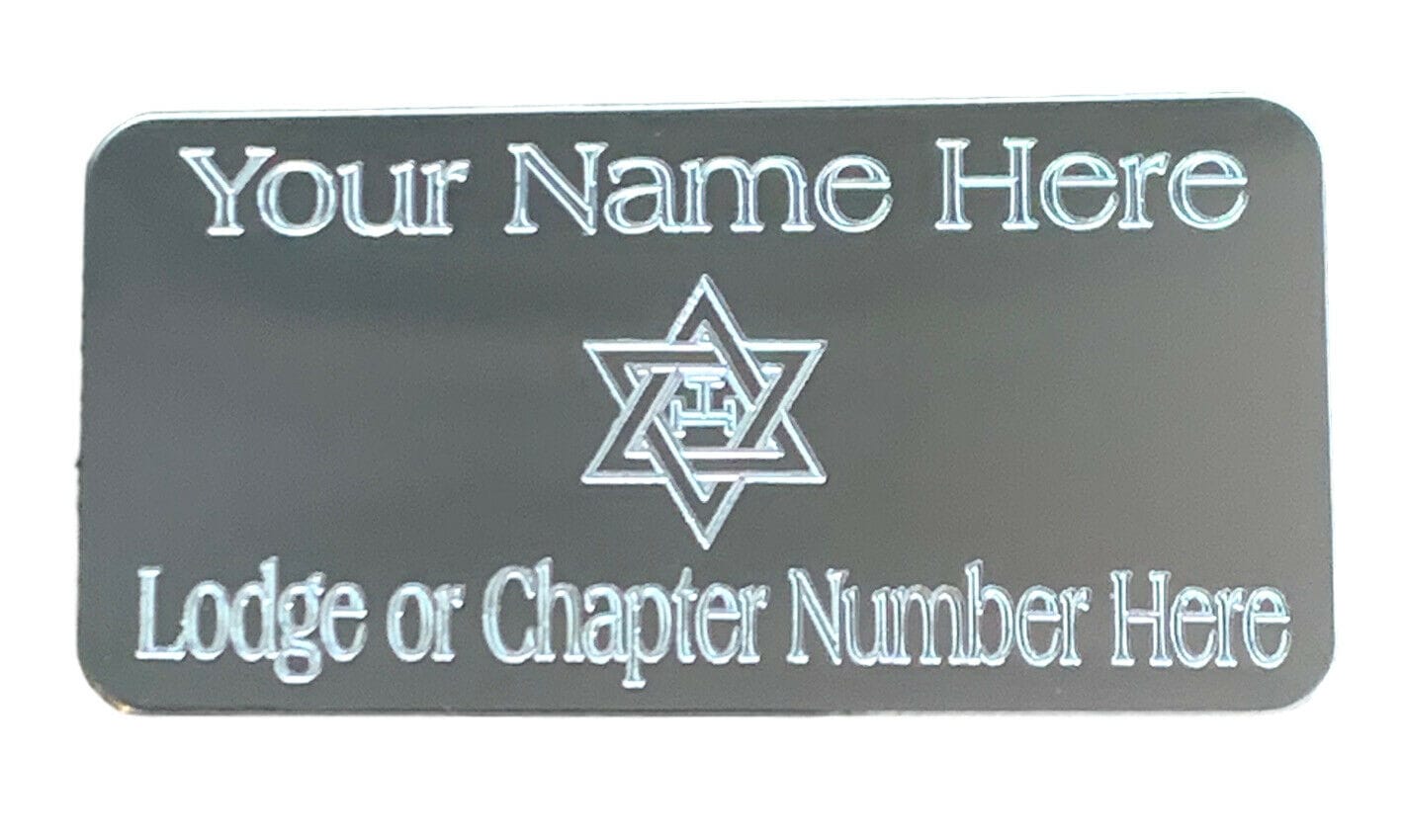 (MP34) 50 mm x 25 mm Personalised Masonic Royal Arch Silver Case Plate
