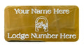 Personalised MP46 Orange Lodge Order Regalia Case Gold Colour Case Plate