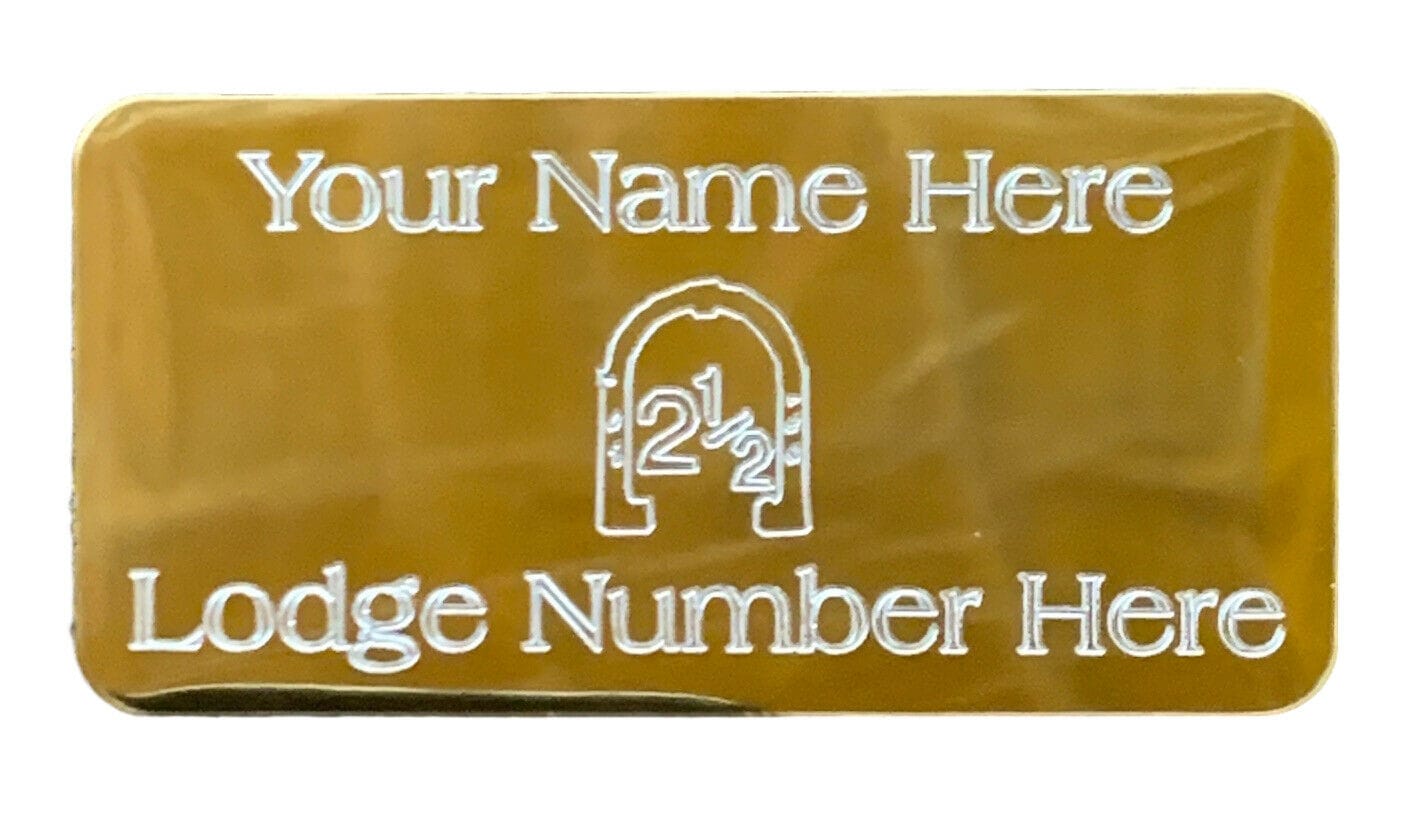 Personalised MP46 Orange Lodge Order Regalia Case Gold Colour Case Plate