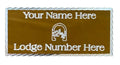 (MP41) 55 mm x 25 mm Personalised Royal Arch Tau Diamond Cut Silver Case Plate (Copy)