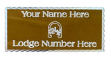 (MP41) 55 mm x 25 mm Personalised Royal Arch Tau Diamond Cut Silver Case Plate (Copy)