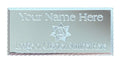 (MP32) 55 mm x 25 mm Personalised Masonic Council Diamond Cut Silver Case Plate