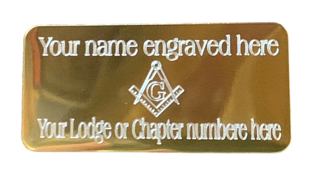 (MP10) 50 mm x 25 mm Personalised Masonic Case Plate