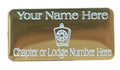 (MP26) 50 mm x 25 mm Personalised Masonic Mark Keystone Gold Case Plate