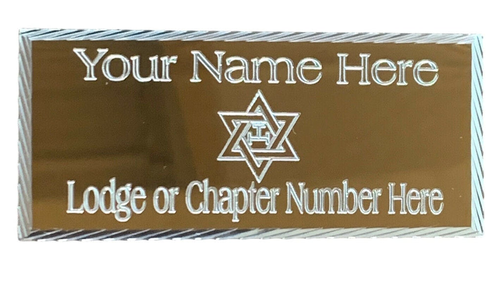 (MP34) 50 mm x 25 mm Personalised Masonic Royal Arch Silver Case Plate (Copy)