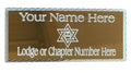 (MP34) 50 mm x 25 mm Personalised Masonic Royal Arch Silver Case Plate (Copy)